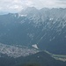 Blick über Mittenwald auf Karwendelberge