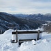 La panchina in località Belvedere indica bene quanta neve sia caduta.