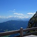 von der Terrasse die Aussicht nach Süden zu den Hohen Tauern