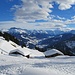 Schöne Winterlandschaft auf Scäri mit Prättigau im Hintergrund