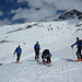 Abfahrt nach Überschreitung des Arlberger Winter-Klettersteig