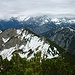 Blick zum wolkenverhangenen Danielkamm.