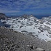 direkt über der Ritzenkarscharte thront der Großvenediger mit seinen Gletscherflächen