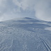 ein nahezu perfekter Skiberg - man sollte sich aber nicht täuschen lassen, vom hier sichtbaren Grat geht es noch ein ordentliches Stück bis zum Gipfel