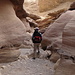 Das eigentliche Red Canyon ist nicht sehr lang. Man wandert etwa 15-20min. durch den schuttigen Grund der Schlucht (T1) und kann hier die abgeschliffenen Felsen bewundern.
