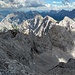 Blick von der Östlichen Karwendelspitze auf den Grat. Schön war's!