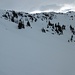 Der mit Skier begehbare Kamm des Staffkogels rechts der Scharte, zu der ich im Begriff bin, aufzusteigen.