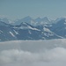 Vor kurzem auf Skitour bestiegene Kitzbüheler Berge gegen Glocknergruppe