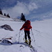 Unterhalb des Rotwand-Gipfels kommt Skitourenfeeling auf ...