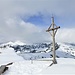 Gipfelkreuz Miesenstock mit Fürstein links im Hintergrund