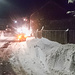 Bei der Ankunft am Abend in Neusorg waren schon Vertikalschneefräsen im Einsatz, um die Straßen befahrbar zu halten.