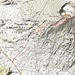 Auf der Karte ist unsere Route zum Pico Viejo rot eingezeichnet. Ausser beim weglosen Umweg über den Pico Sur ist stets ein gut begehbarer Bergwanderweg vorhanden. Höchsten auf dem ersten Kilometer vom Startpunkt sind teilweise dei Wegspuren nicht gut erkennbar.
