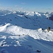 Blick vom Wimbachkopf: links im Hintergrund Karwendel, rechts Rofan