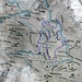 Routeneintrag in blau. Wir gingen im Uhrzeigersinn. Routendaten gemäß Google Earth 568 Hm/10,3 km. Der Schwarzbergweg lässt sich von unserem Ausgangspunkt auch auf einer direkten Linie östlich vom Wasserfall erreichen.