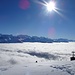 viel Sonne, Blau, Schnee, und Gipfel - überm Nebelmeer ...