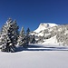 ... und hier vom beinahe unberührten Tourenweg aus ...