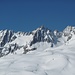 Klein und Groß Furkahorn, das Couloir rechts vom Gipfelturm des Groß Furkahorn startend hatte ich letztes Jahr unter die Ski genommen.