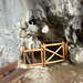 il luogo di sosta all'entrata della grotta del canalone della Val della Porta