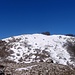Vom Vorgipfel reicht der Blick dann den Monte Carmo. Hier nimmt die Schneehöhe dann rasch zu.