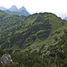 Rückblick vom Seichenkopf, Abstieg über den kleinen Kessel unterm Lumberger Grat-Gipfel.
