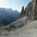 05 Die Strada degli Alpini, ein Muß für geschichtsinteressierte Klettersteigfans. Flankiert von einem der formschönsten Dolomitenberge, der Dreischusterspitze.