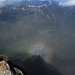 Lichtbrechung an aufsteigenden Wolkenschleiern beim Blick zum Schönkahler.
