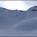 Erstes Schneebrett ausgelöst auf ca. 20000m, unbewusst und deshalb "Glück gha"
