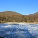 Eiszeit: Zugefrorener Osecký rybník (Ossegger Teich)