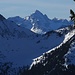 Erste Blicke ins Allgäu eröffnen sich mit einem der markantesten seiner Gipfel, dem Hochvogel.