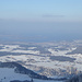 Blick in den dunstigen Chiemgau