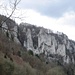 Blick aus dem Donautal auf den Lenzenfelsen