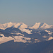 Zoom Berchtesgadener Alpen, Watzmann links, Hocheisspitze rechts