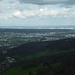 Aussicht vom P.623,6m der Falkenflue übers Birstal (Aesch; 312m) bis nach Basel (254m).