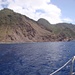 Saba,rechts der kleine Hafen