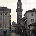 Via Aurelio Saffi con la Torre Civica vista da piazza Castello.