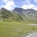 Rückblick auf Flimspitze, Bürkelkopf und unseren Abstiegsweg (mit etwas Gegenanstieg am Ende).