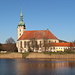 Most - Blick zur Kirche Mariä Himmelfahrt, Kostel Nanebevzetí Panny Marie. 