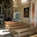 L'interno della chiesa di Cola. Le panche, ci ha raccontato Mario, sono state portate in elicottero e erano di una chiesa di Livigno.