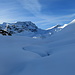 Rücklick durchs Val d'Agnel mit dem Piz Lagrev im Hintergrund - Schnee kann so schön sein!