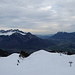 Blick übers bewölkte Rheintal