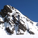 Wilerhorn - rechts die Jolilicka. Am Ende des Gipfelhangs ist eine Person zu sehen.