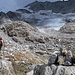 Blick zurück auf den weglosen Aufstieg durch die sterbenden Gletscherwelten