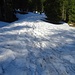 Den letzten Kilometer zur Kühalm geht es auf einer noch erstaunlichen hohen Schneedecke