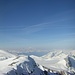 Im Hintergrund der Mont Blanc - superschöne Aussicht auf dem Mittelgipfel