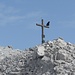 07 Grubenkarspitze 2661 m am 26.08.2017. Was für ein Empfang. Den Totenvogel bloß nicht als Prophezeihung deuten. Dohlen hat es immer, aber Gipfelraben sehe ich selten. Dies ist der erste Streich.