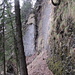 die recht heikle Passage an der zweiten Stufe der Hinter Warten-Nordwand