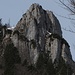 Vom Anstieg zur Chiemgauer Hochplatte gesehen, ist die Gedererwand ein recht eindrucksvolles Felsgewänd.