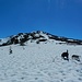 Wir erreichten den Schnee auf ca. 2000 m