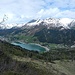 Auf dem Weg zum Seehorn, der Davoser See ist erst halb voll