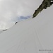 Ultimo strappo nel ripido traverso prima della Fuorcla Cristallina (3005 m)